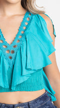 P4002 BLUSA CHALIS VERDE