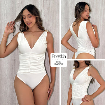 P4007 BODY LICRA DESTELLANTE MARFIL
