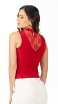 P4011 BLUSA BLONDA ROJO