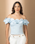 P4012 BLUSA POPELINA AZUL CELESTE