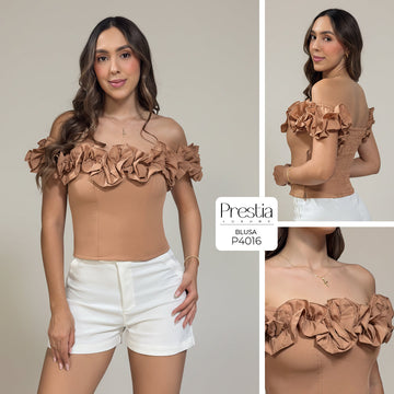 P4016 BLUSA CHALIS MOKA