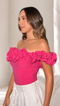 P4016 BLUSA CHALIS FUCSIA