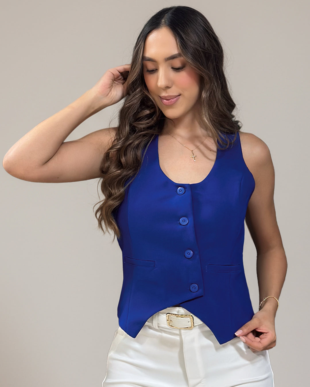 P4017 CHALECO NOCHES DE VIENA AZUL REY