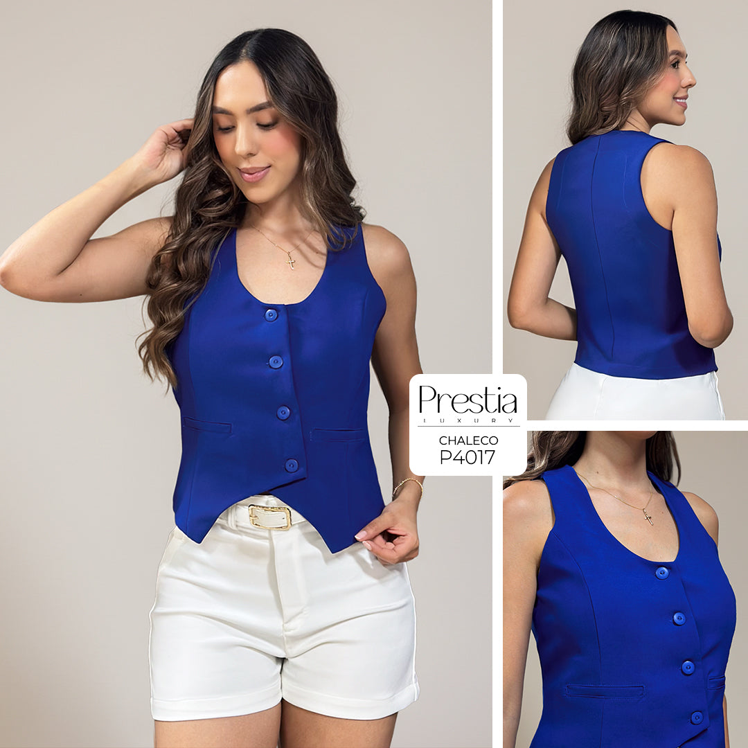 P4017 CHALECO NOCHES DE VIENA AZUL REY