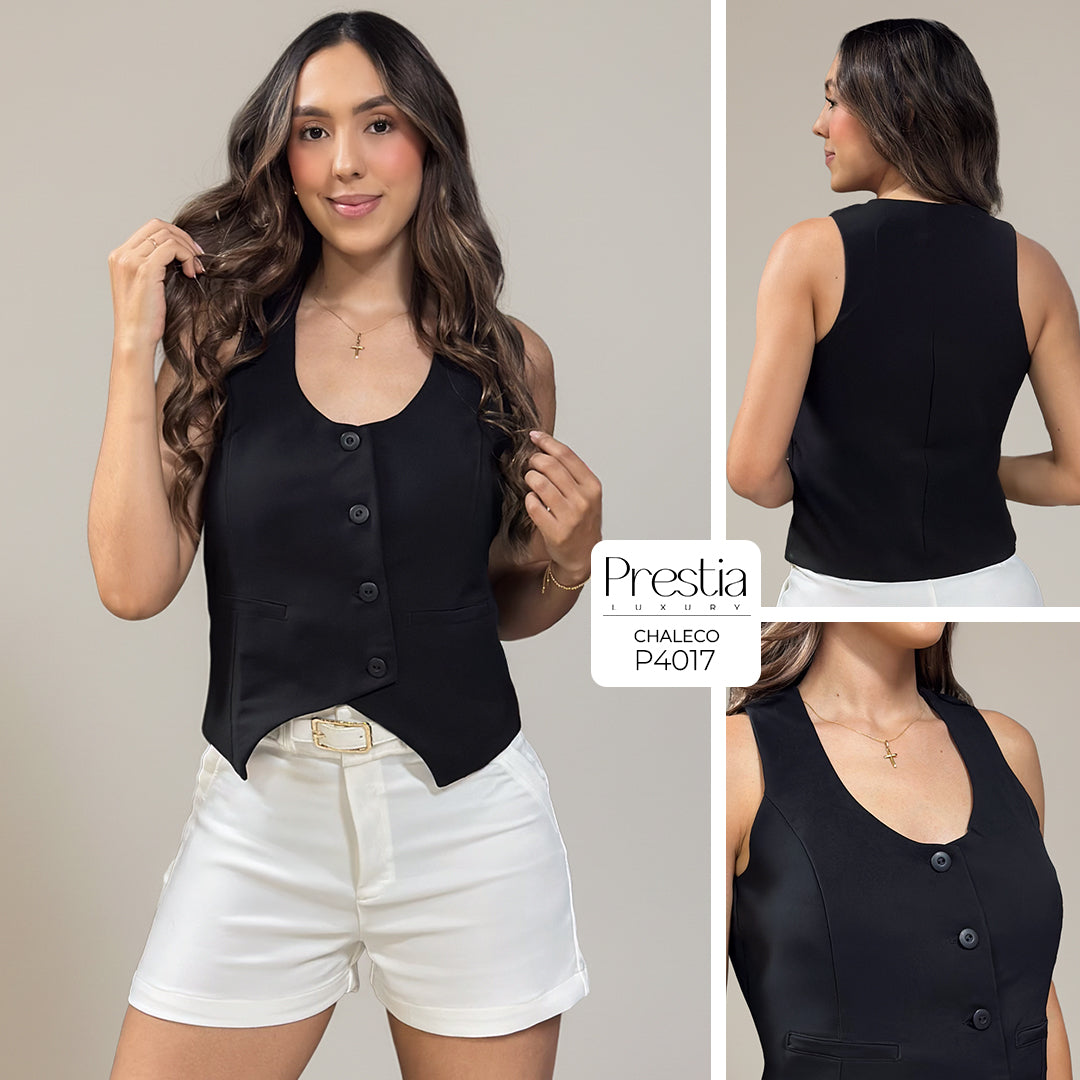 P4017 CHALECO NOCHES DE VIENA NEGRO