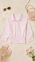 P4050 BLUSA POPELINA RAYAS ROSADO
