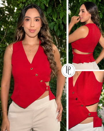 P4068 CHALECO KALIMERA ROJO