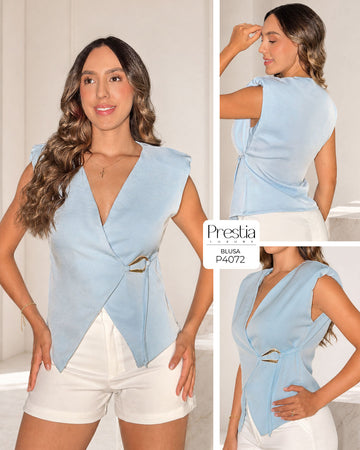 P4072 BLUSA CELINE AZUL