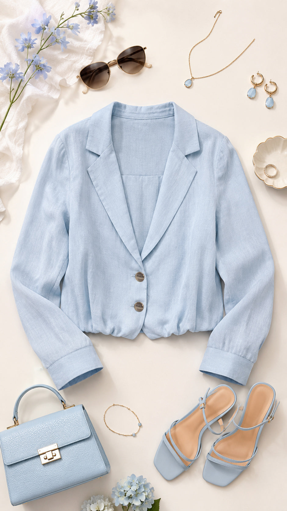 P4078 DUO CHAQUETA TOP FRESCURA AZUL