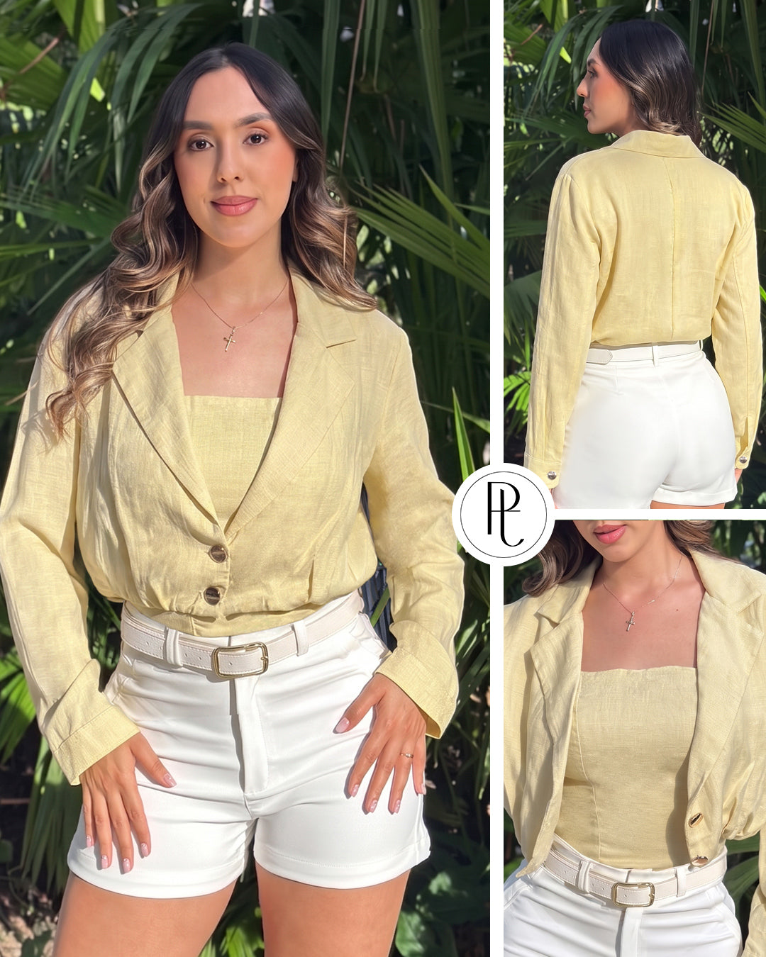 P4078 DUO CHAQUETA TOP FRESCURA AMARILLA