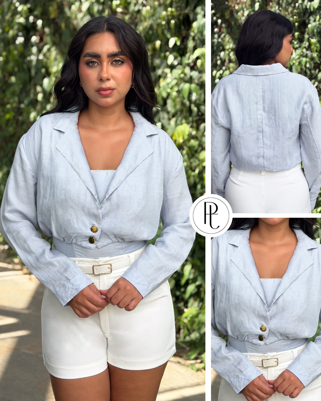 P4078 DUO CHAQUETA TOP FRESCURA AZUL