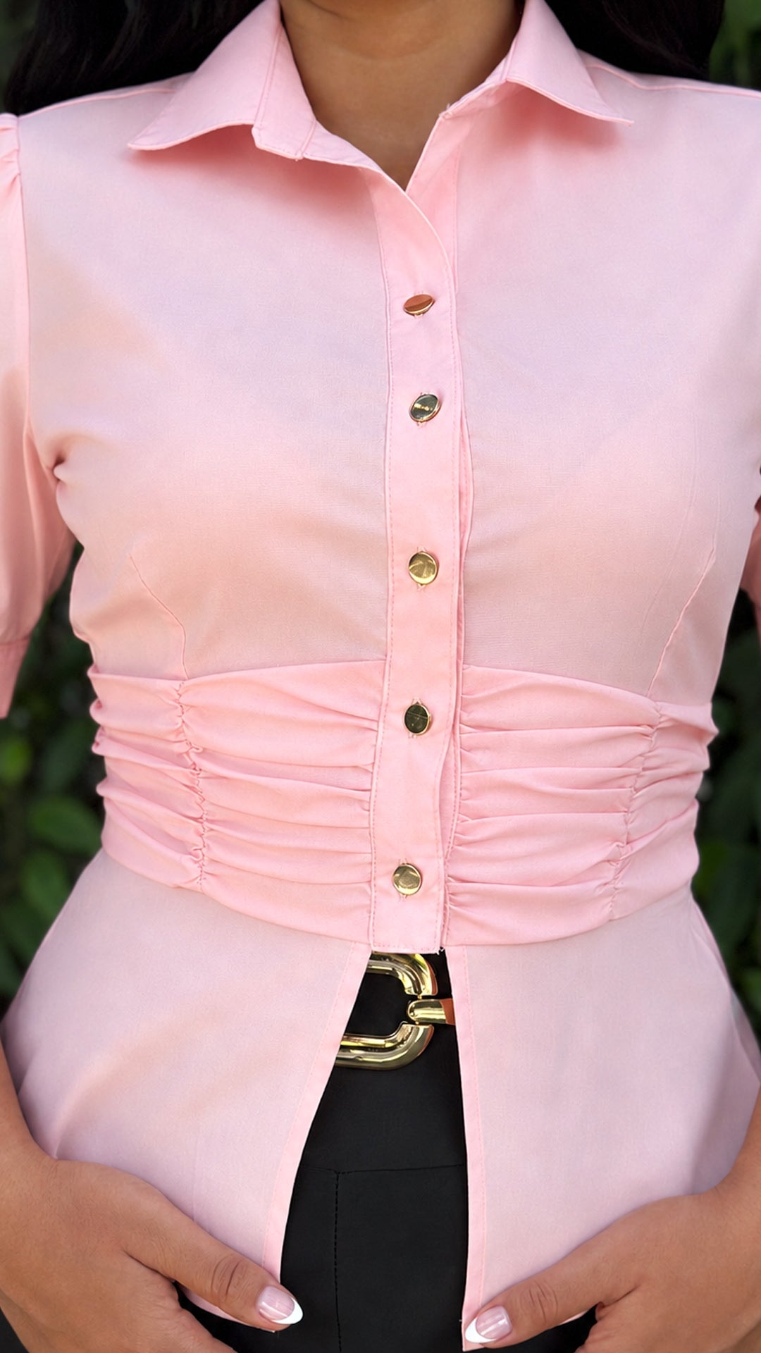 P4089 CAMISA POPELINA ROSADO
