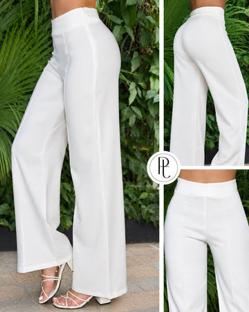 P74047 PANTALON NOCHES DE VIENA MARFIL