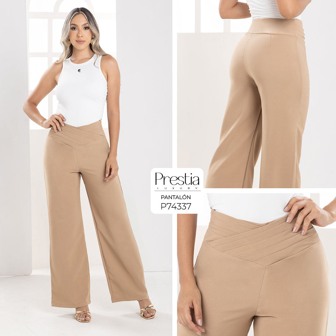 P74337 PANTALÓN NOCHE DE VIENA CAMEL OSCURO