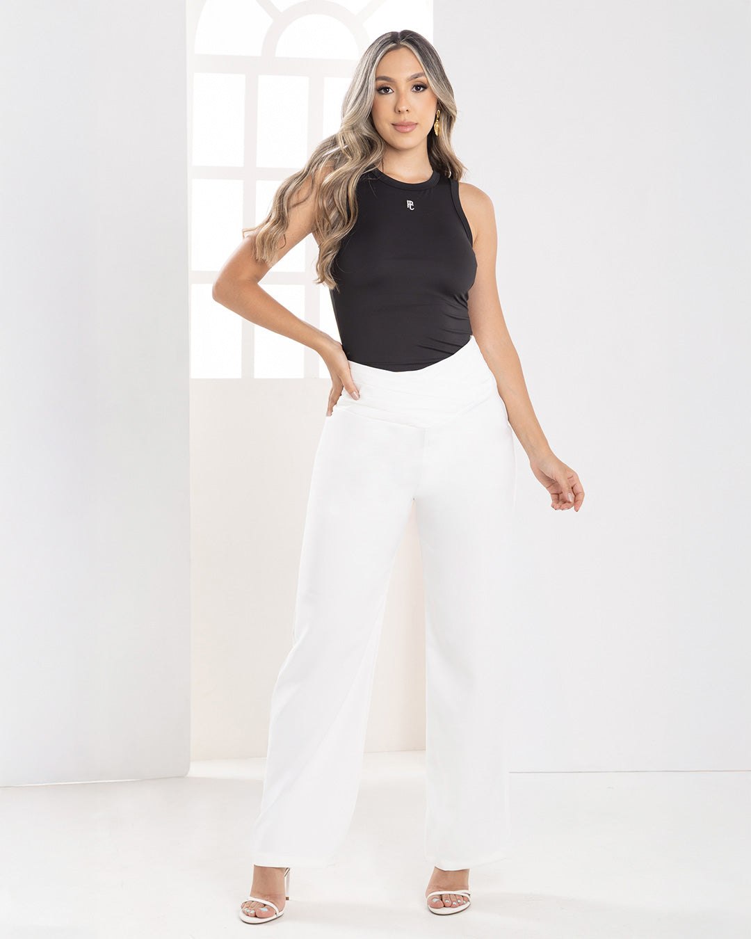 P74337 PANTALÓN NOCHE DE VIENA MARFIL