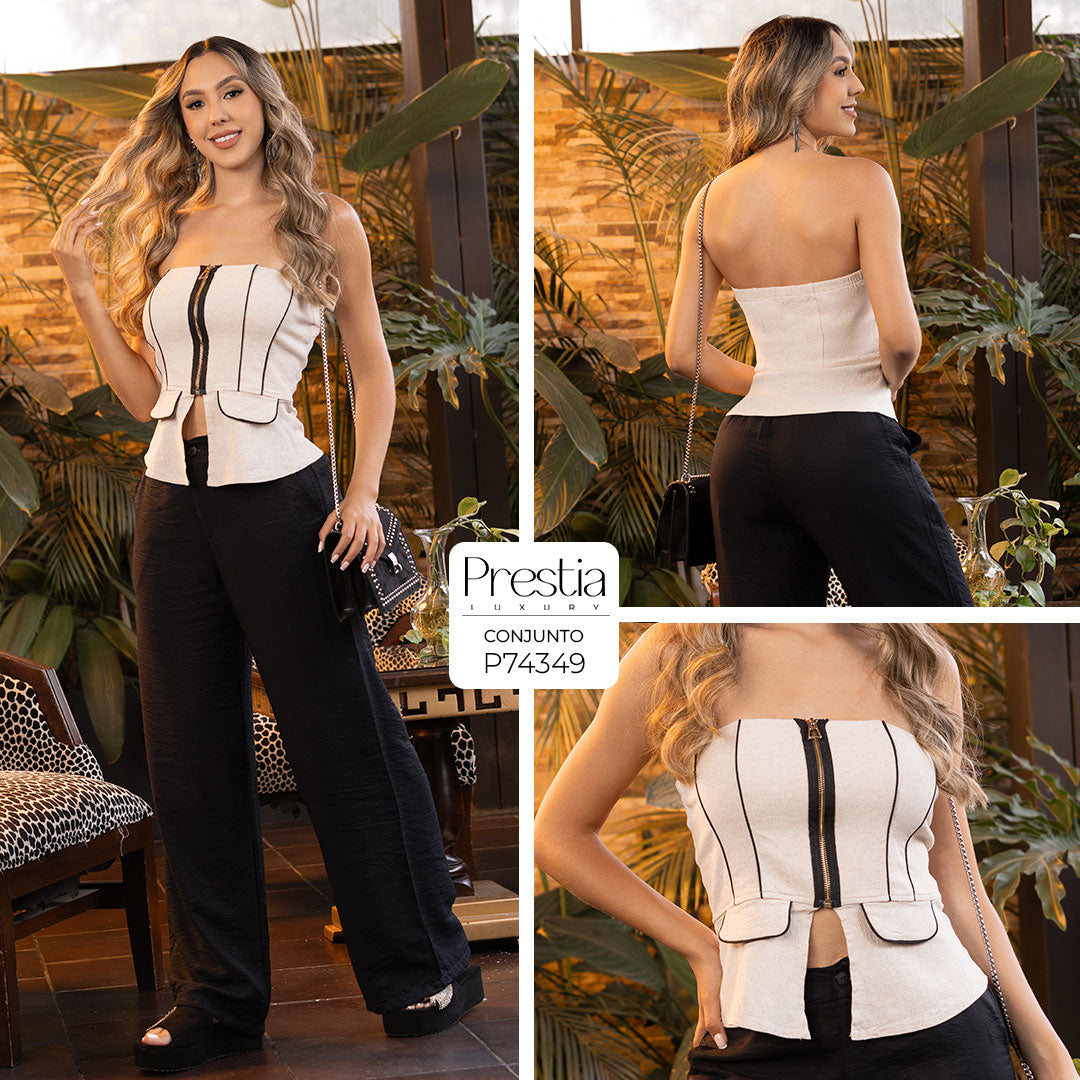 P74349 CONJUNTO LINO BEIGE