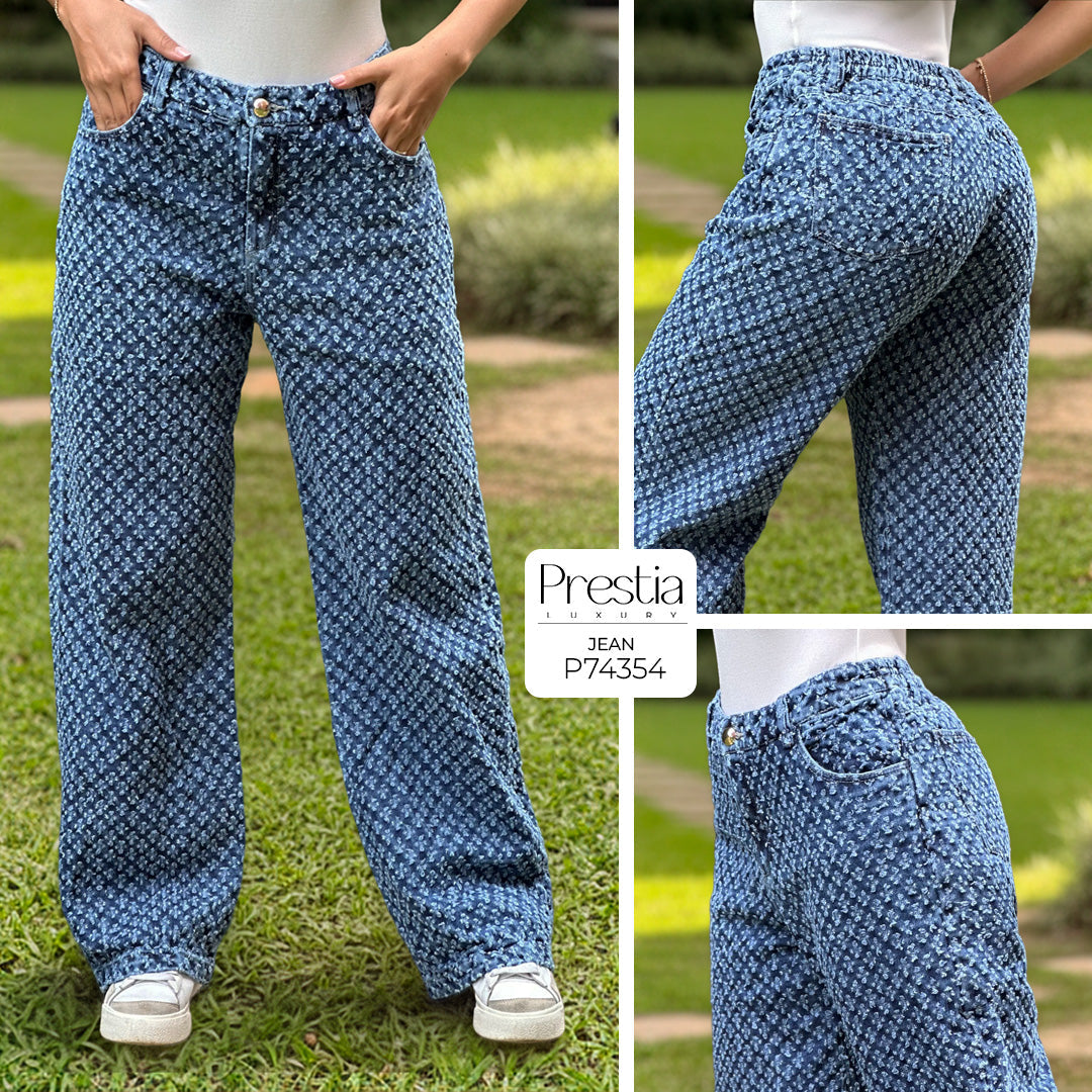 P74354 PANTALÓN INDIGO HUECOS AZUL