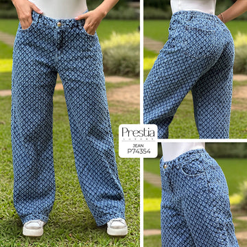 P74354 PANTALÓN INDIGO HUECOS AZUL