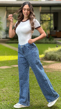 P74354 PANTALÓN INDIGO HUECOS AZUL