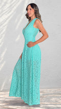 P74358 VESTIDO FALSO CHALIS VERDE MENTA