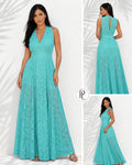 P74358 VESTIDO FALSO CHALIS VERDE MENTA