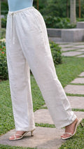 P74363 PANTALÓN POLIESTER MARFIL