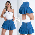 P74365 FALDA CHAMBRAY AZUL
