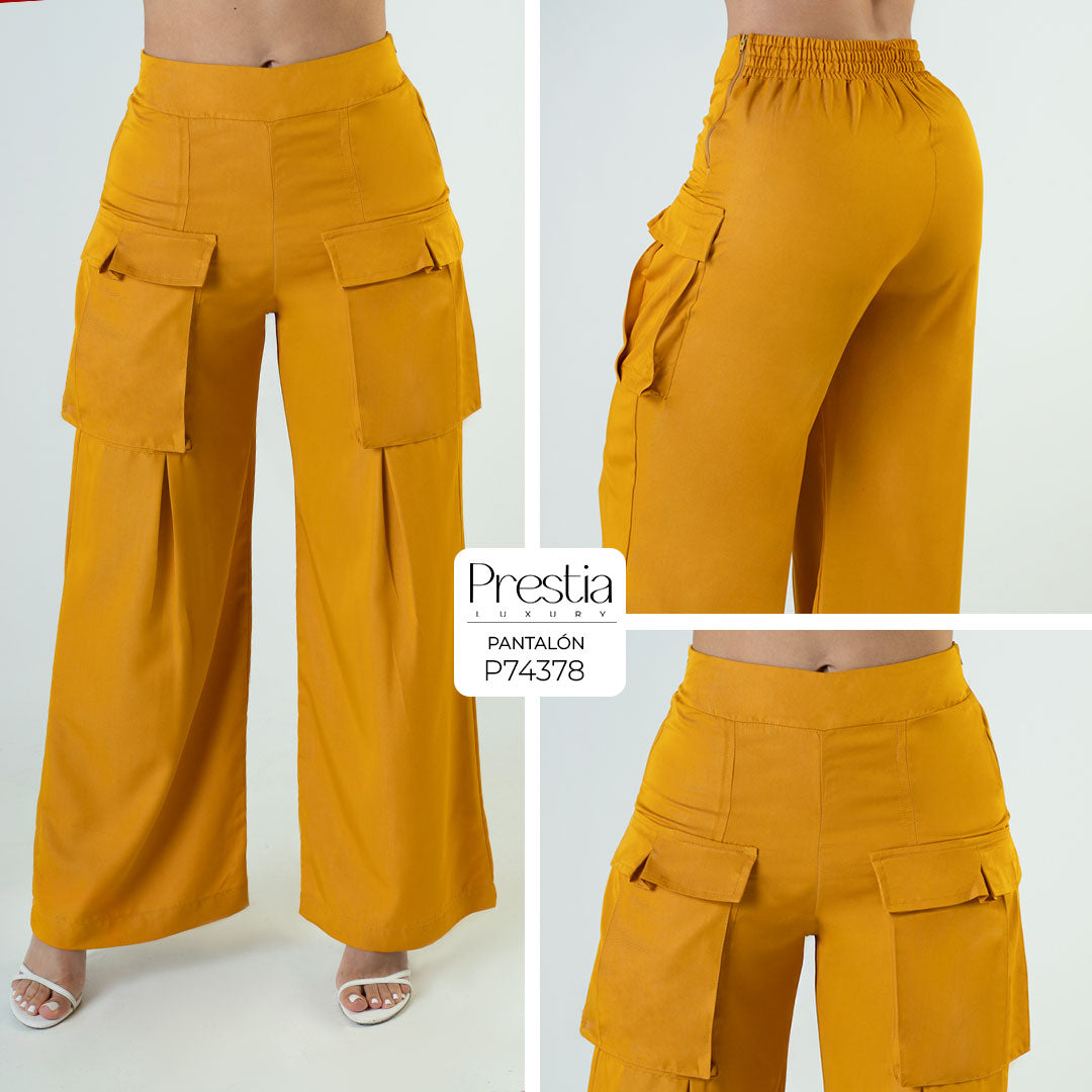 P74378 PANTALÓN TWILL SENSACION MOSTAZA