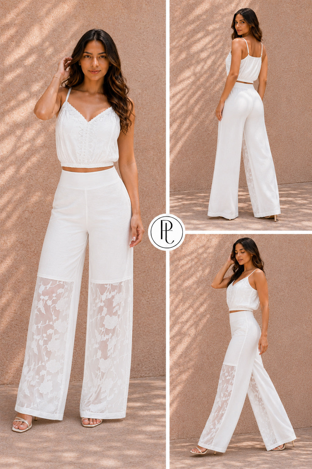 P74390 CONJUNTO CHIFON MARFIL