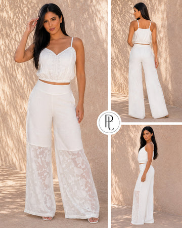P74390 CONJUNTO CHIFON MARFIL