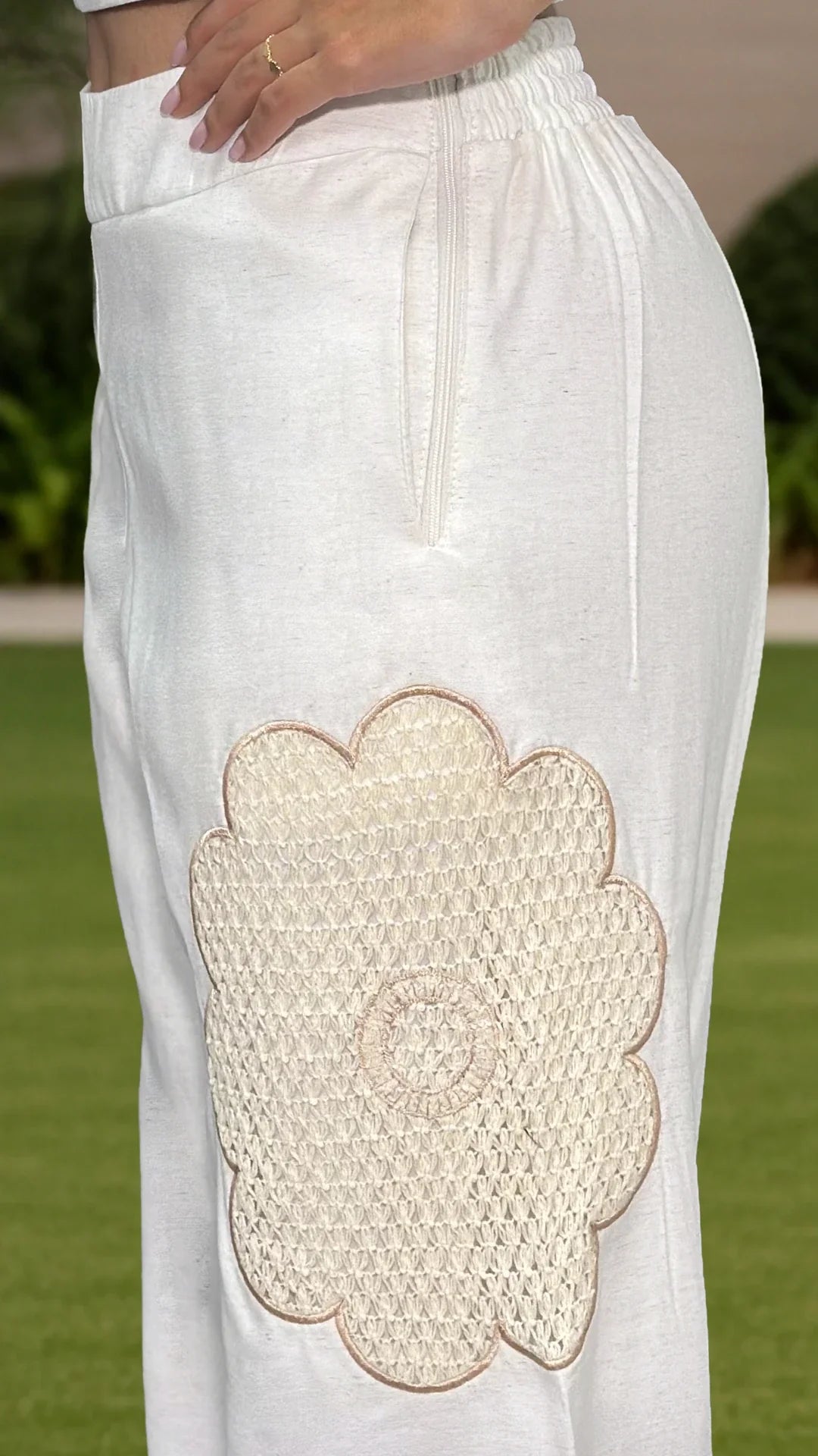 P74420 CONJUNTO LINO RAYON NATURAL MARFIL