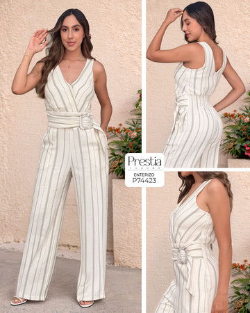 P74423 ENTERIZO TEPIC ART RAYAS VERDES