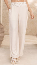 P74432 CONJUNTO LINO POLIESTER CAMEL