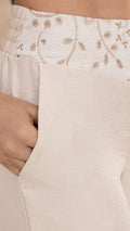 P74432 CONJUNTO LINO POLIESTER CAMEL