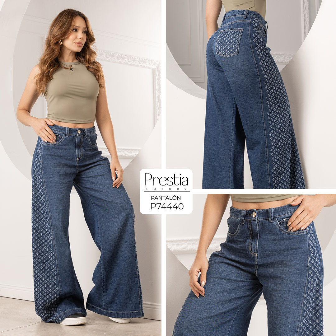 P74440 PANTALÓN INDIGO AZUL