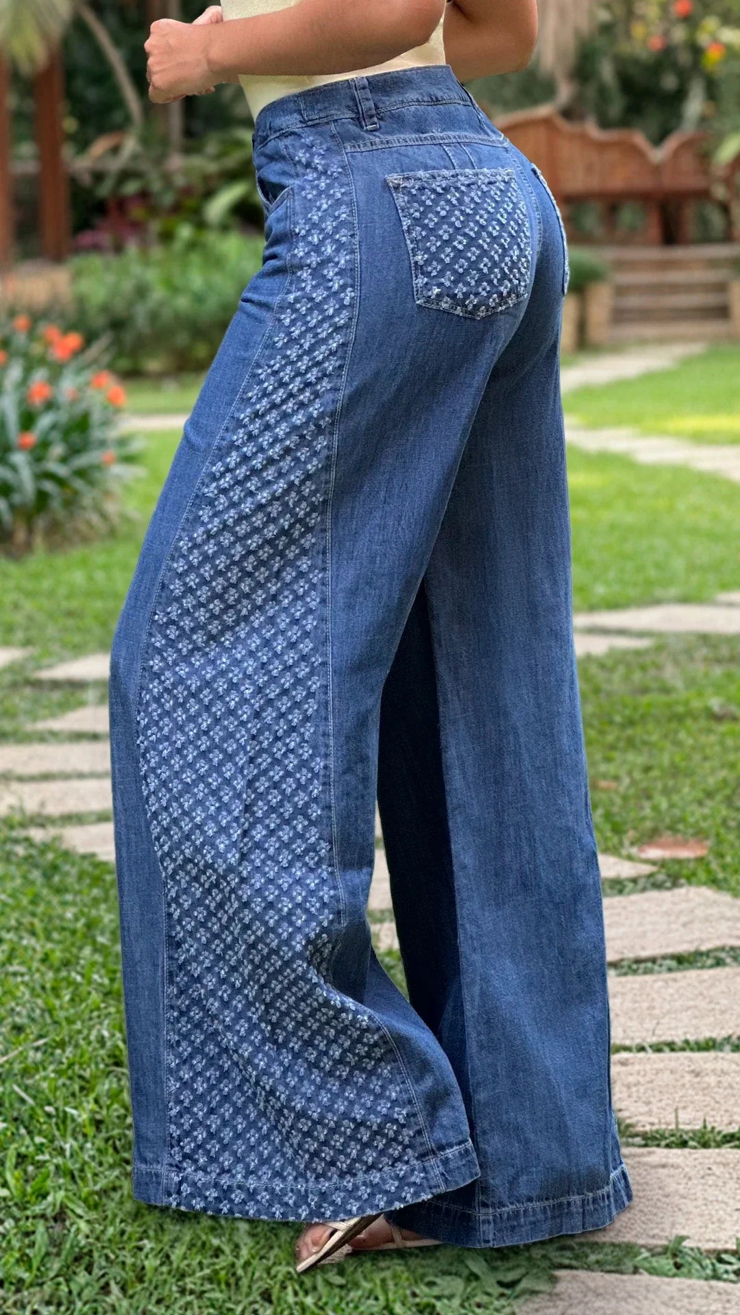 P74440 PANTALÓN INDIGO AZUL