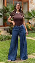 P74442 JEAN INDIGO GRABADO AZUL