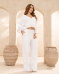P74444 CONJUNTO CHIFON BORDADO BLANCO