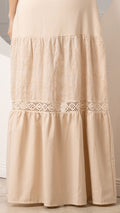 P74445 BLUSON LARGO BORDADO CAMEL