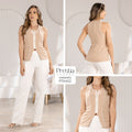 P74452 CONJUNTO NOCHES DE VIENA CAMEL OSCURO