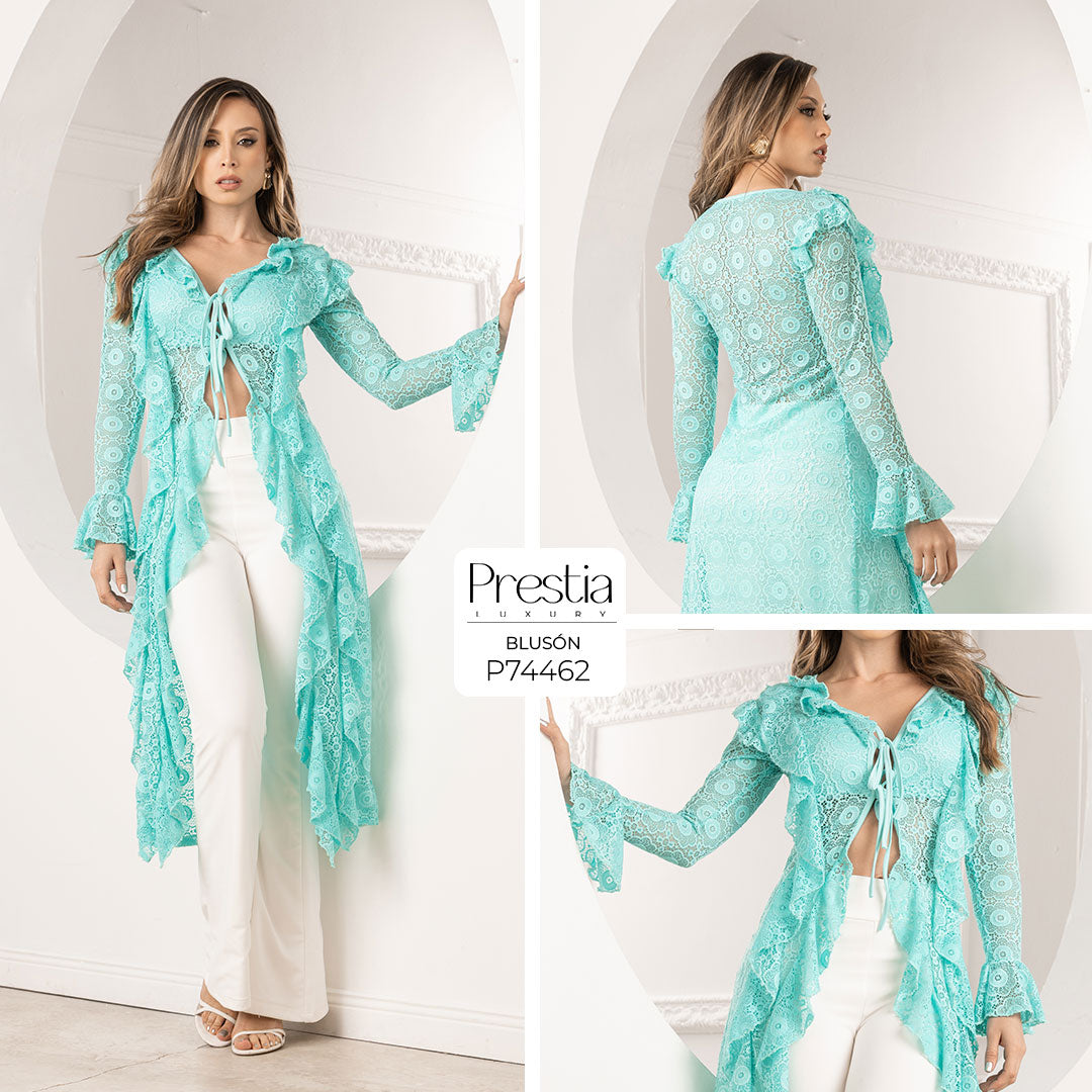 P74462 BLUSON BLONDA VERDE MENTA