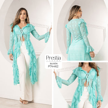 P74462 BLUSON BLONDA VERDE MENTA