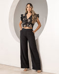 P74464 CONJUNTO LINOPOLIESTER NEGRO
