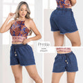 P74471 SHORT INDIGO AZUL