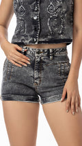 P74476 SHORT DRILL LICRADO NEGRO