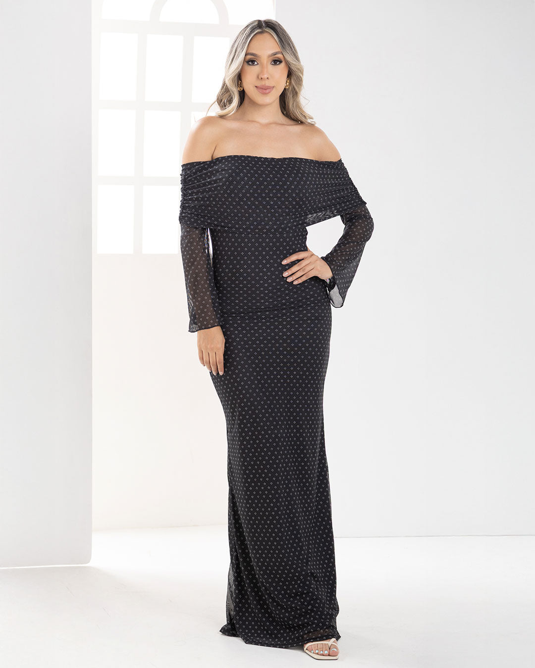 P74486 MALLATEX PUNTOS NEGRO