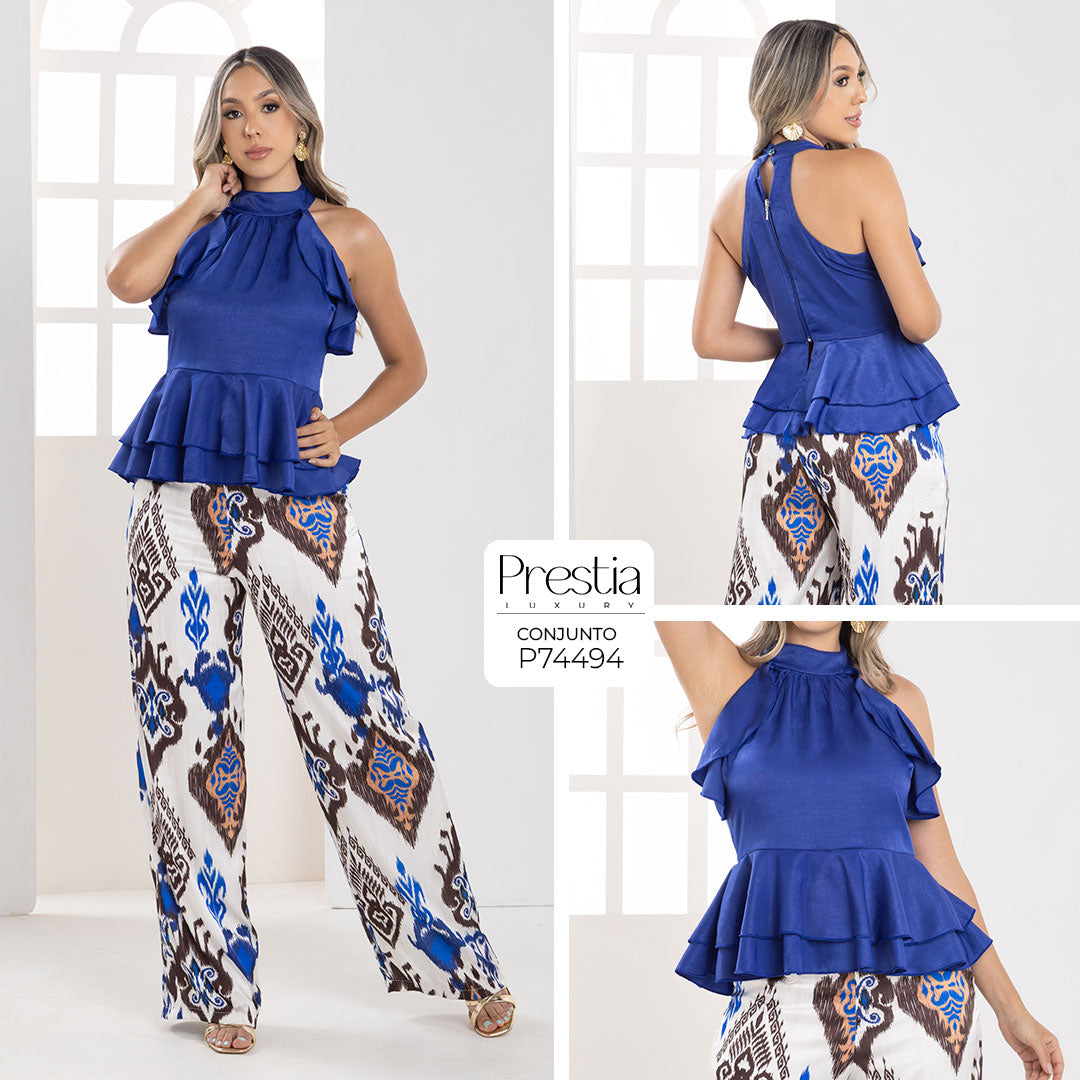 P74494 CONJUNTO FALSO CHALIS AZUL