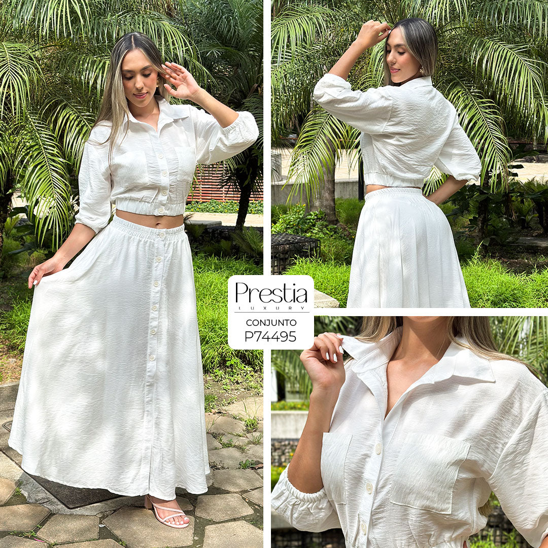 P74495 CONJUNTO LINO MARFIL