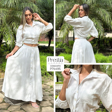 P74495 CONJUNTO LINO MARFIL