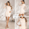 P74500 VESTIDO BLONDA BEIGE